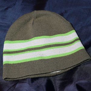 Green and White Striped Hat
